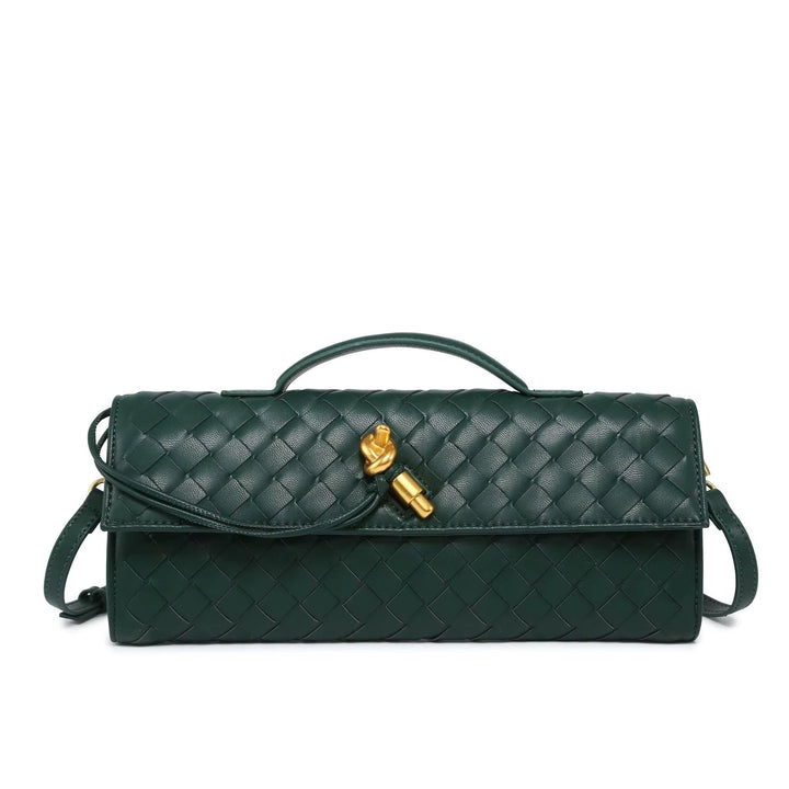 Luxury Vegan Leather Clutch – Handwoven, Elegant & Sustainable