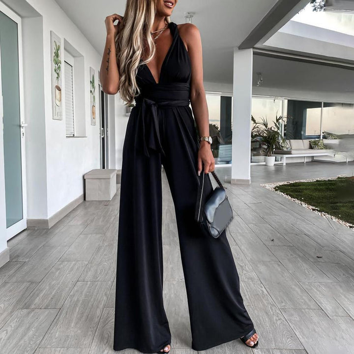 Stylish linen jumpsuit with wide leg – Elegant summer fashion