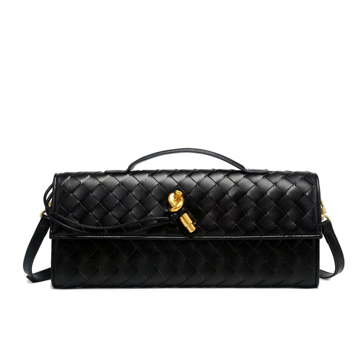 Luxury Vegan Leather Clutch – Handwoven, Elegant & Sustainable