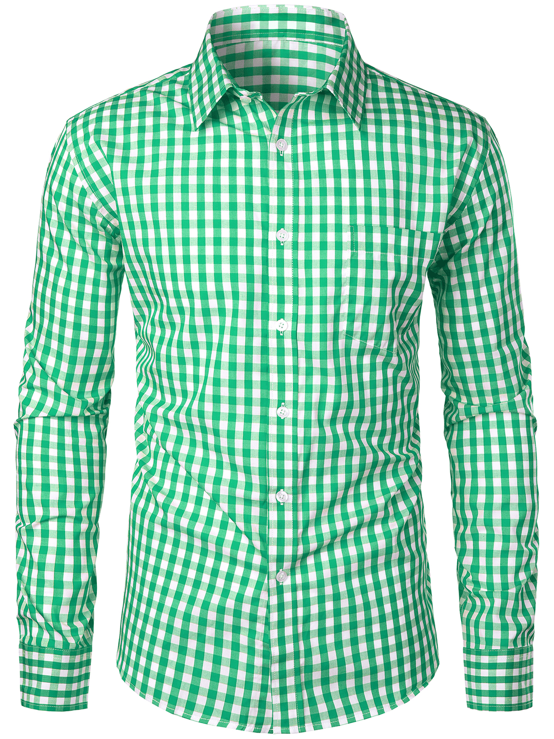 Men's Shirt Cotton Checkered Pattern