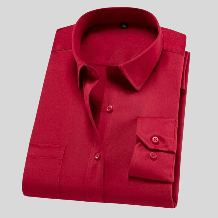 Men's Shirt Cotton Long Sleeve Classic Comfortable