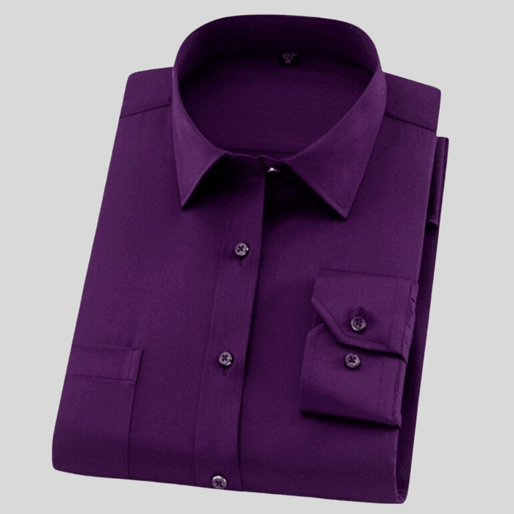 Men's Shirt Cotton Long Sleeve Classic Comfortable