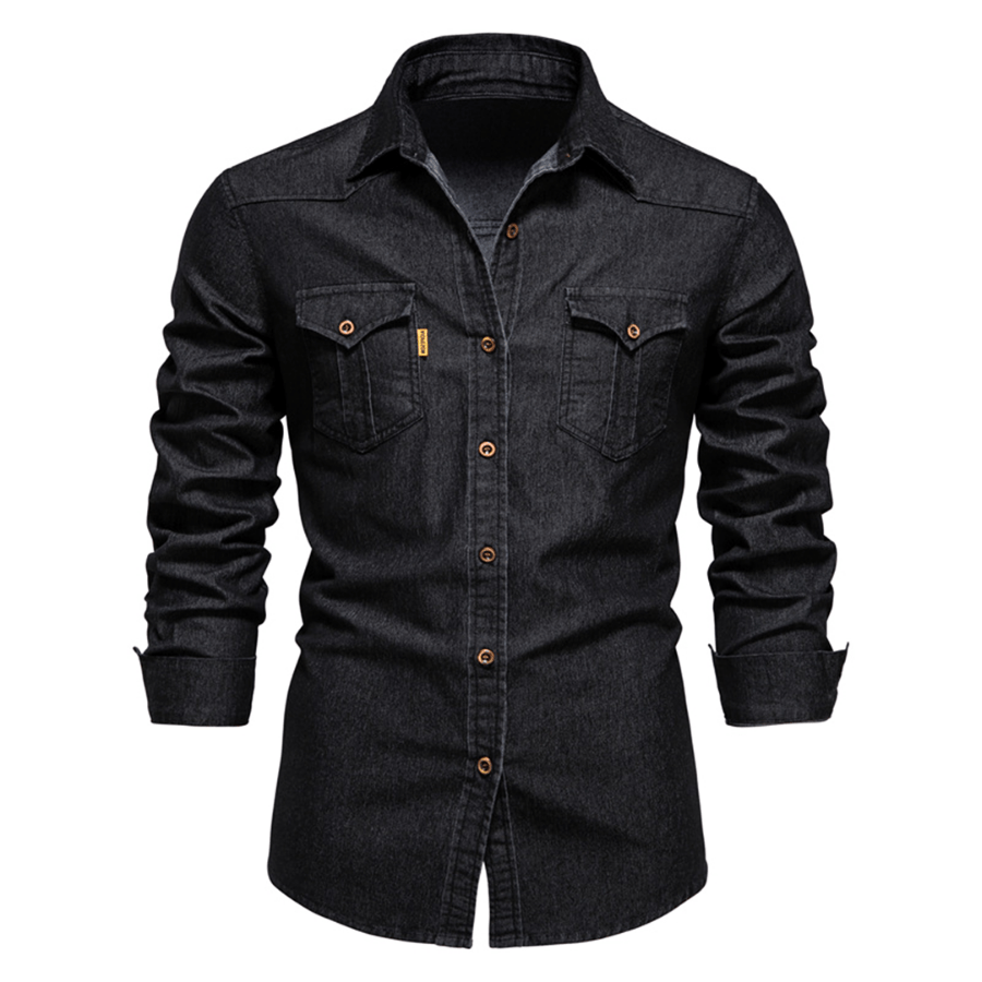 Men's Shirt Long Sleeve Cotton Casual Style
