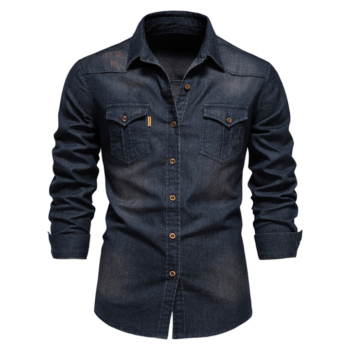 Men's Shirt Long Sleeve Cotton Casual Style