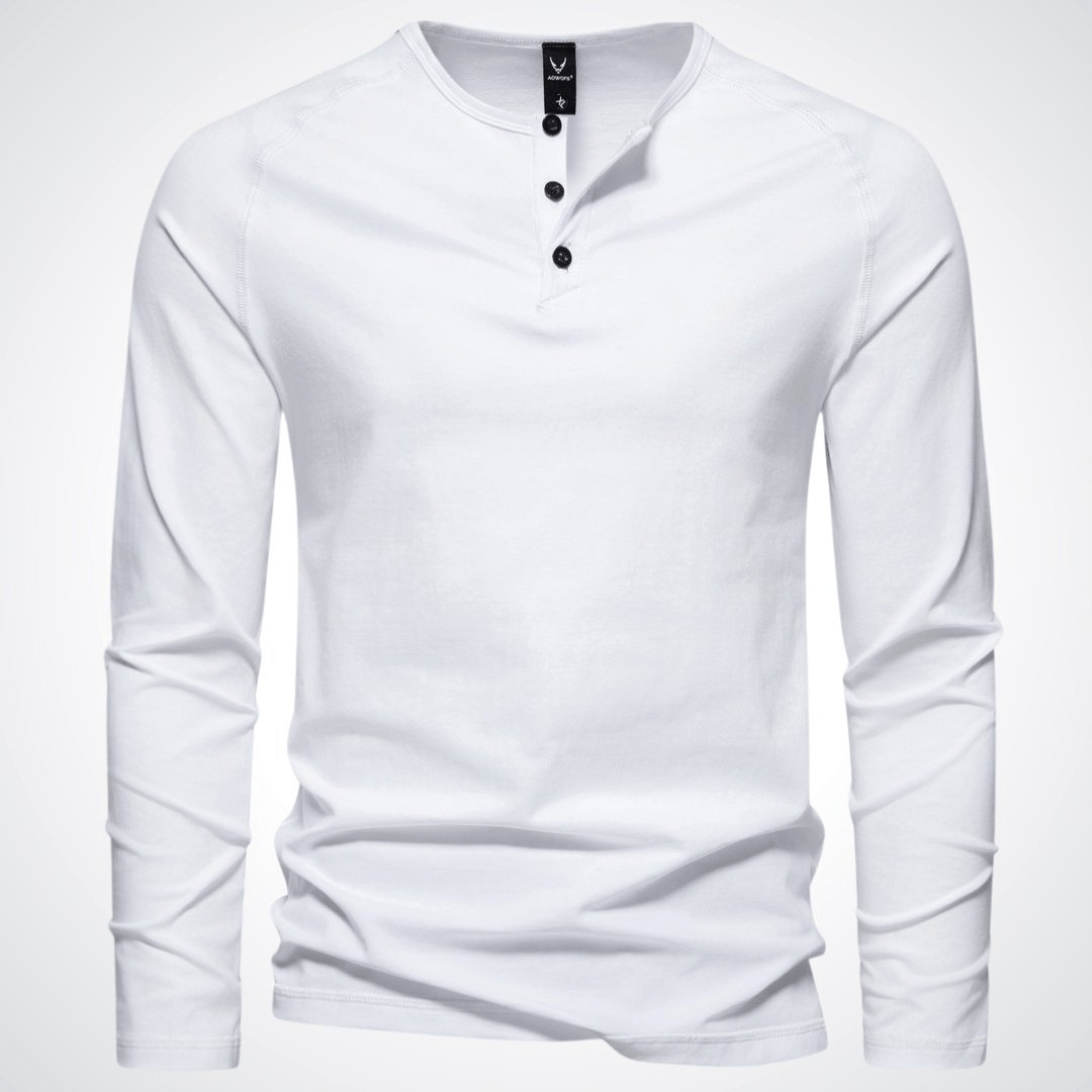 Men's Stylish T-Shirt with V-Neck and Buttons