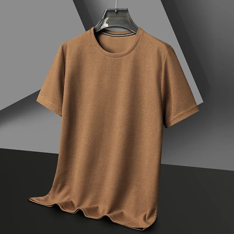 Men's Short Sleeve T-Shirt Cotton Textured
