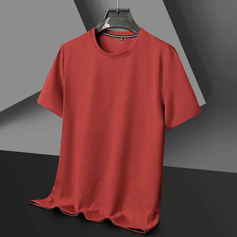 Men's Short Sleeve T-Shirt Cotton Textured