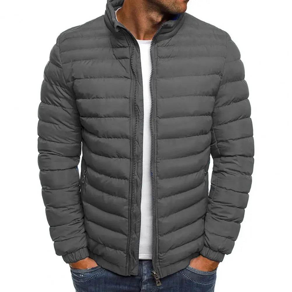 Men's Puffer Jacket Warm With Hood For Comfort And Protection