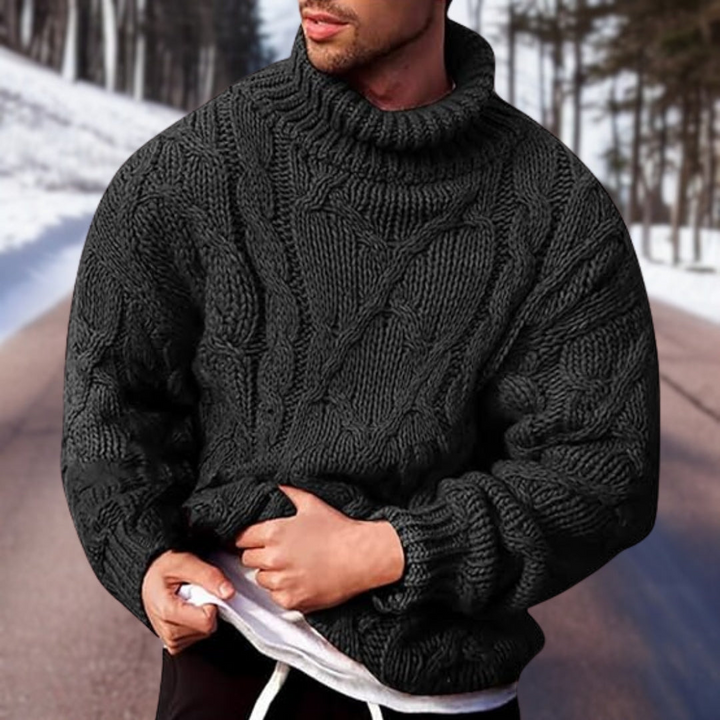 Men's Wool Turtleneck Sweater Elegant