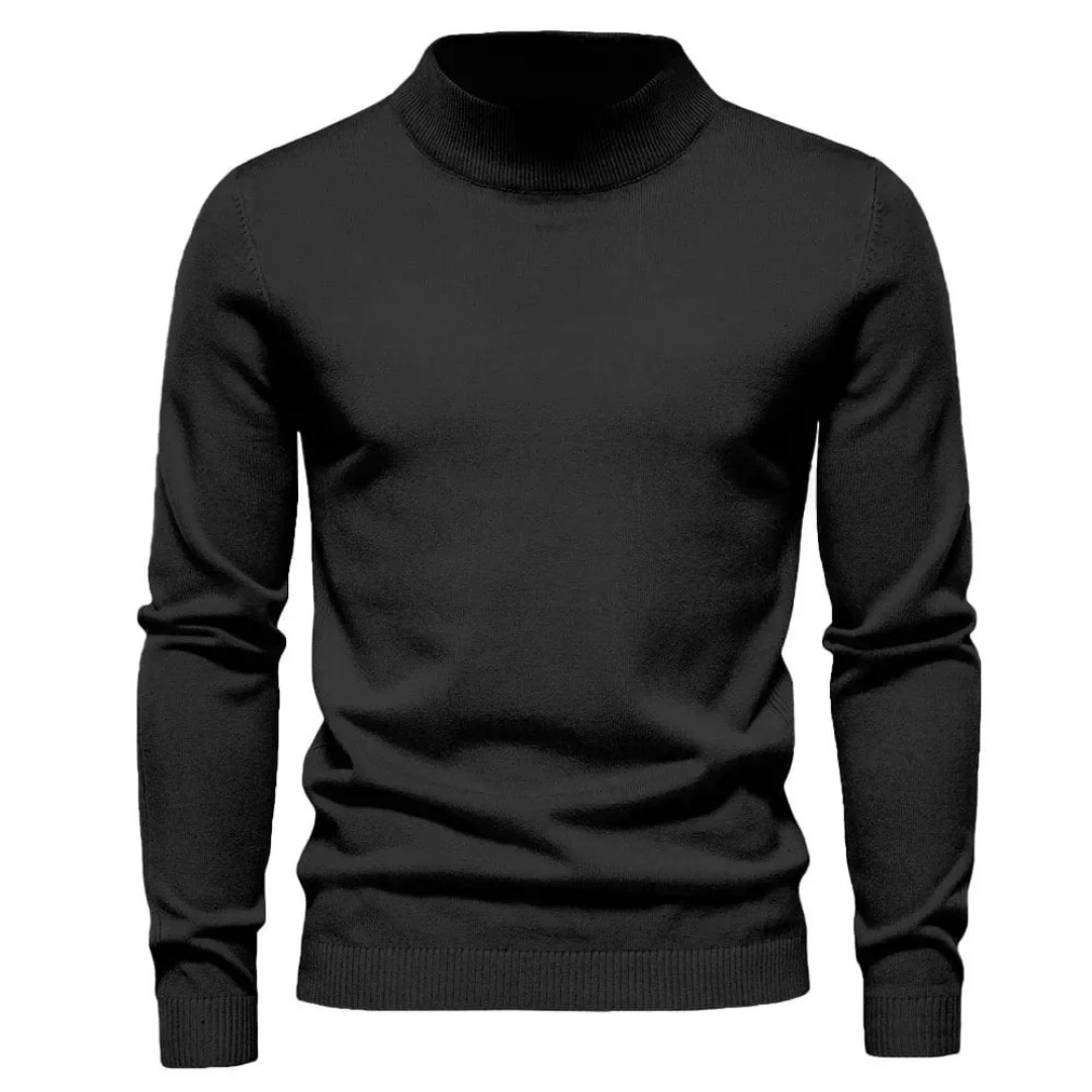 Herren Rollkragenpullover Wolle Lässig Elegant