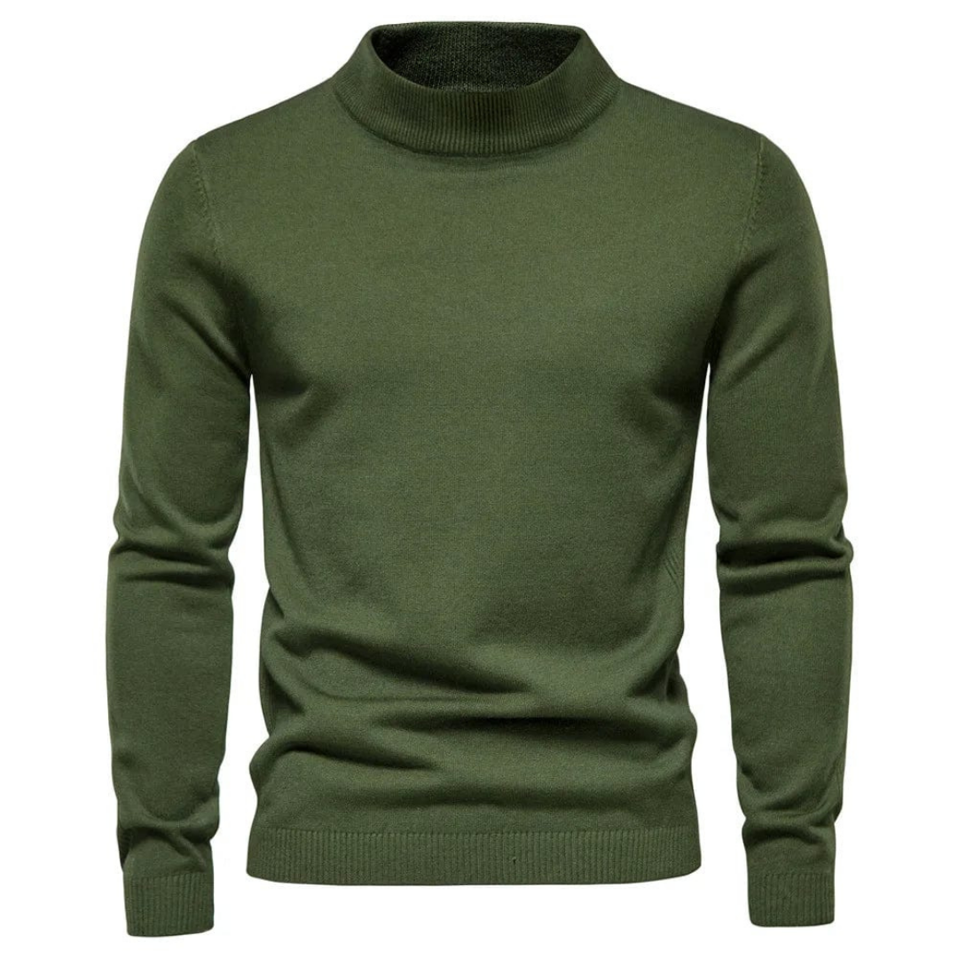 Herren Rollkragenpullover Wolle Lässig Elegant