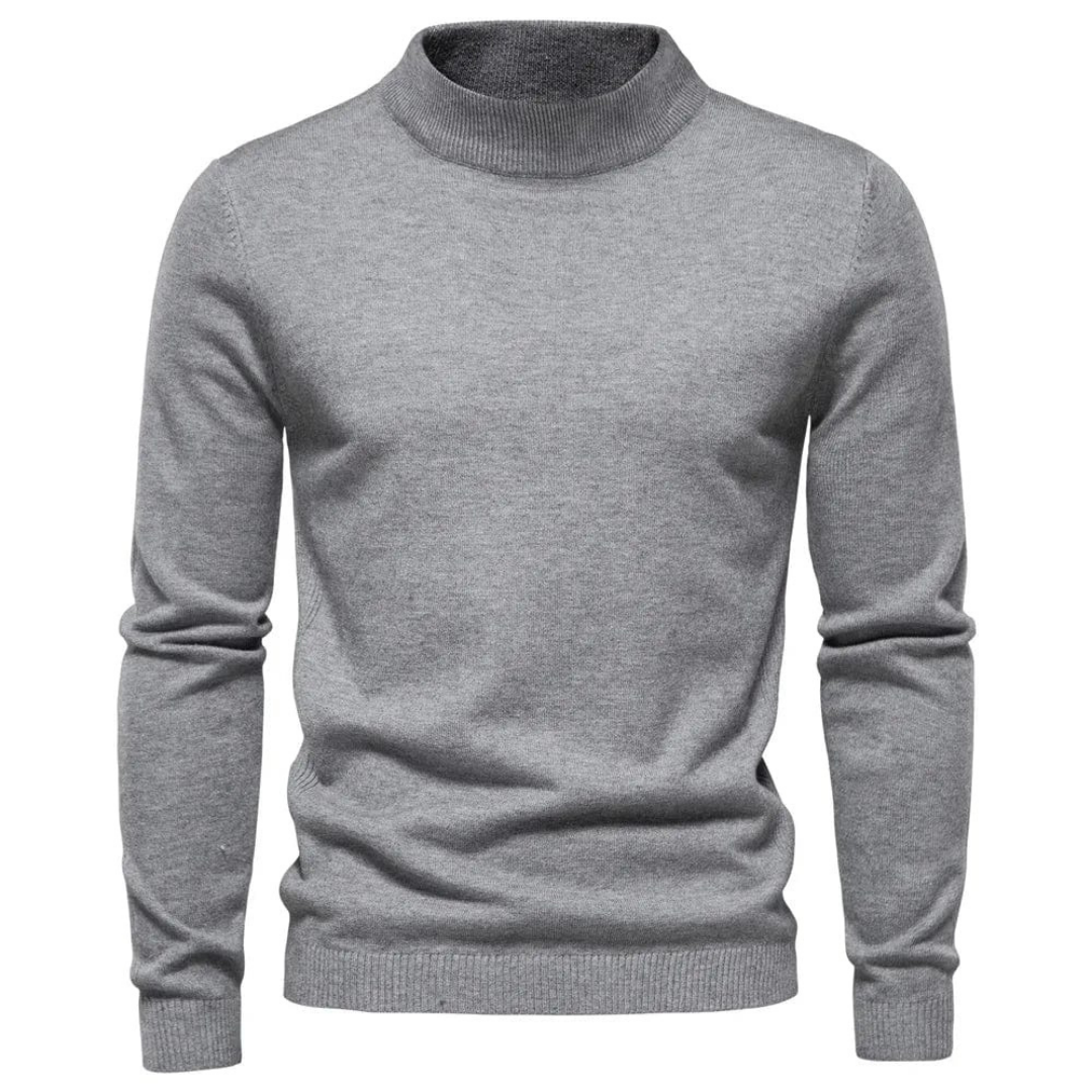 Herren Rollkragenpullover Wolle Lässig Elegant