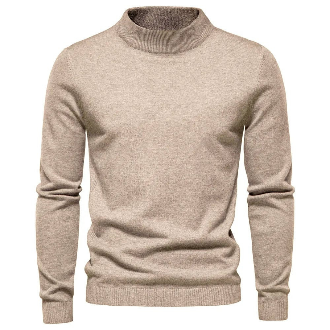 Herren Rollkragenpullover Wolle Lässig Elegant
