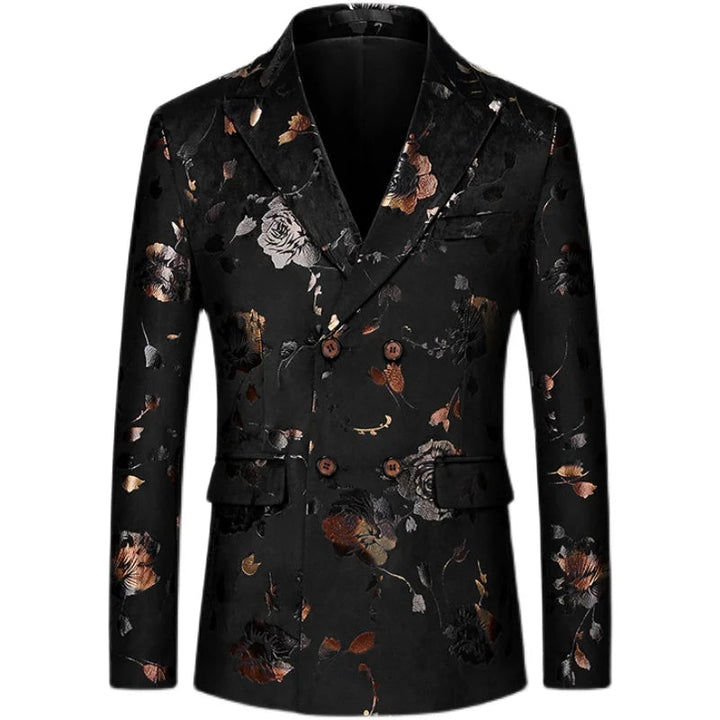 Herren Sakko Floral Design Hochwertiger Stoff Eleganter Look