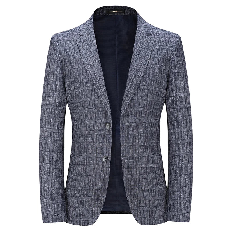 Herren Sakko Geometrisches Muster Modernes Design