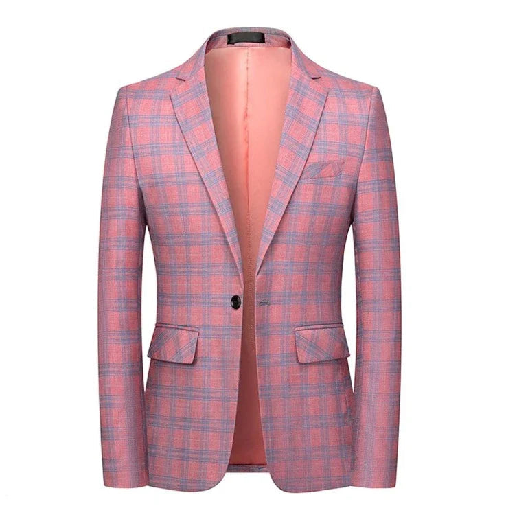 Herren Sakko Karo Design Eleganter Stil