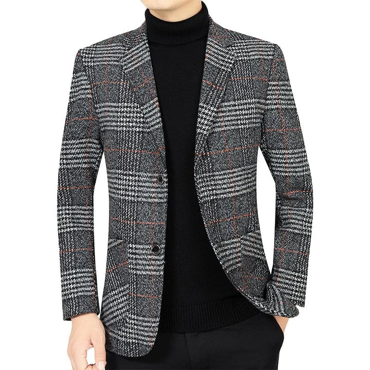 Herren Sakko Tweed Eleganter Stil