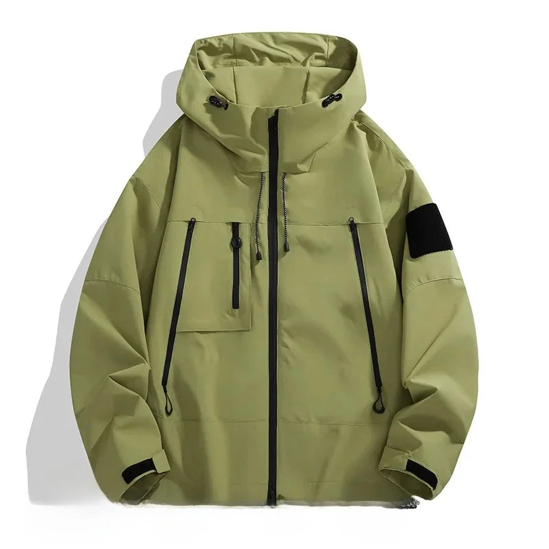 Herren Softshell Jacke mit Kapuze Modern und Praktischen Taschen