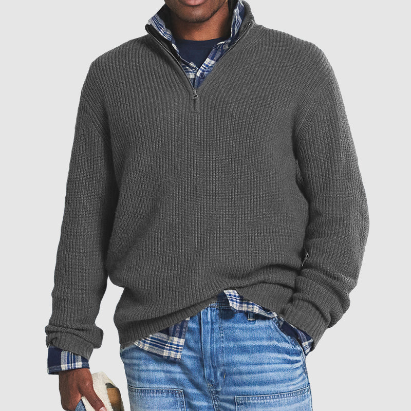 Men's knitted sweater warm casual high-quality knitwear