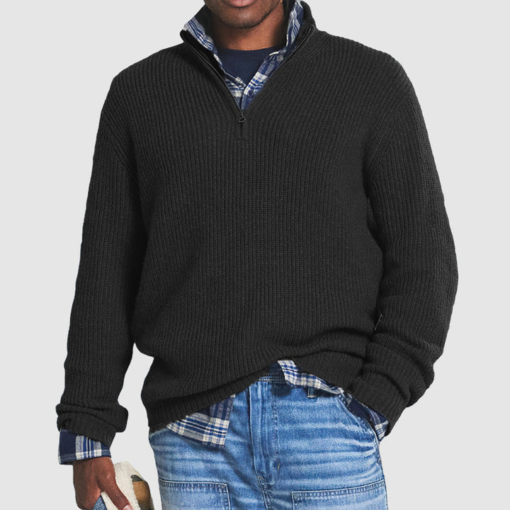 Men's knitted sweater warm casual high-quality knitwear