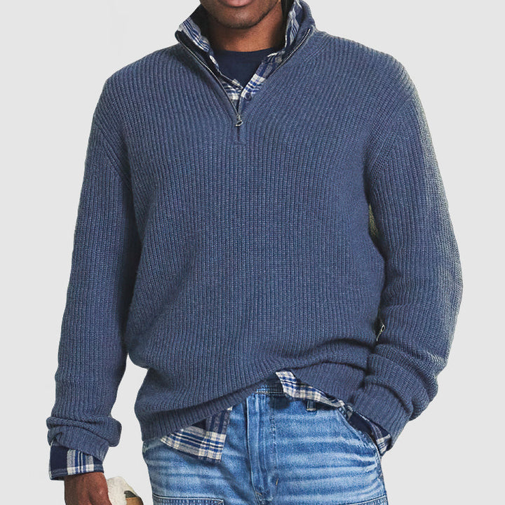 Men's knitted sweater warm casual high-quality knitwear