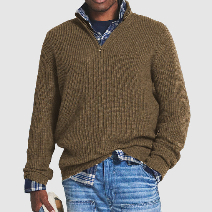Men's knitted sweater warm casual high-quality knitwear