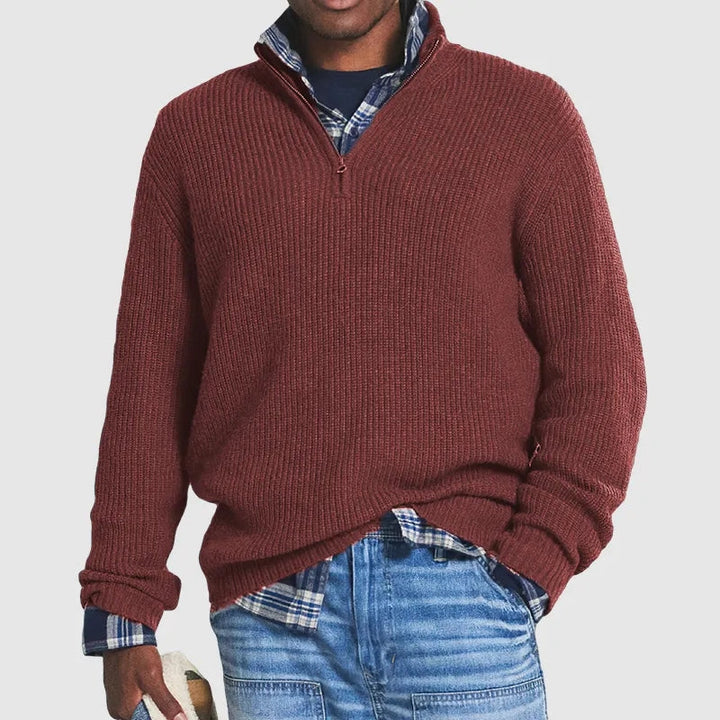 Men's knitted sweater warm casual high-quality knitwear