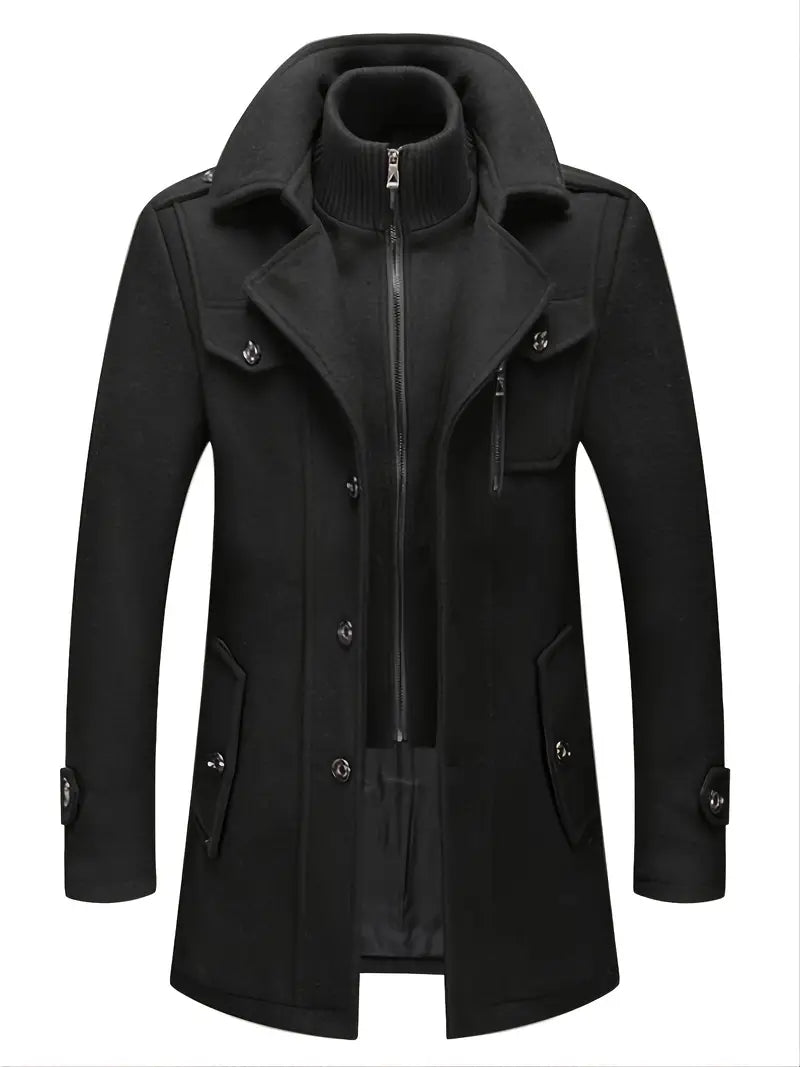 Herren Trenchcoat Aus Weichem Material Im Modernen Stil