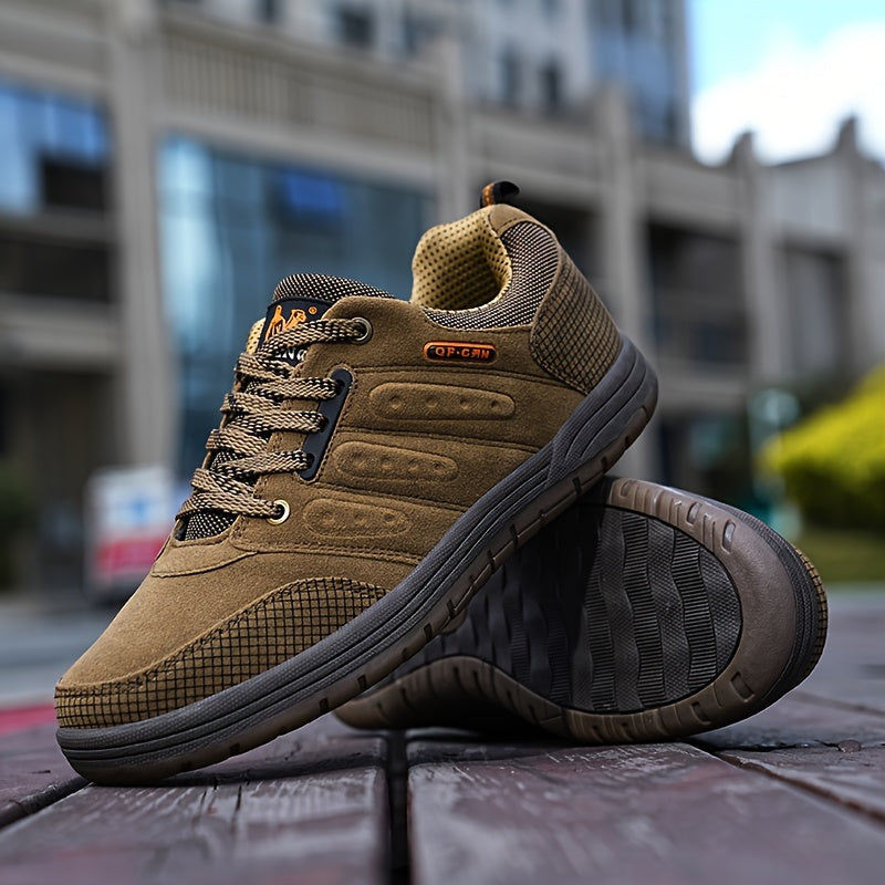 Men's Hiking Shoes Leather Non-slip Rubber Sole Stylish