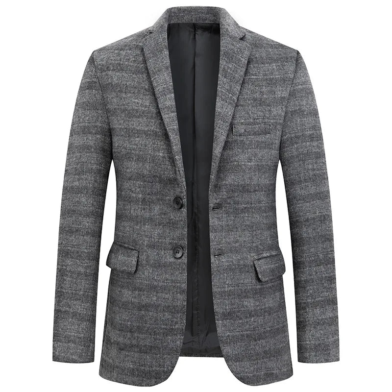 Herrenblazer Grau Khaki Elegant Vielseitig Hochwertige Stoffe