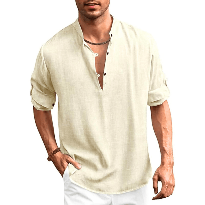 Men's Shirt Cotton Classic Elegant Long Sleeve