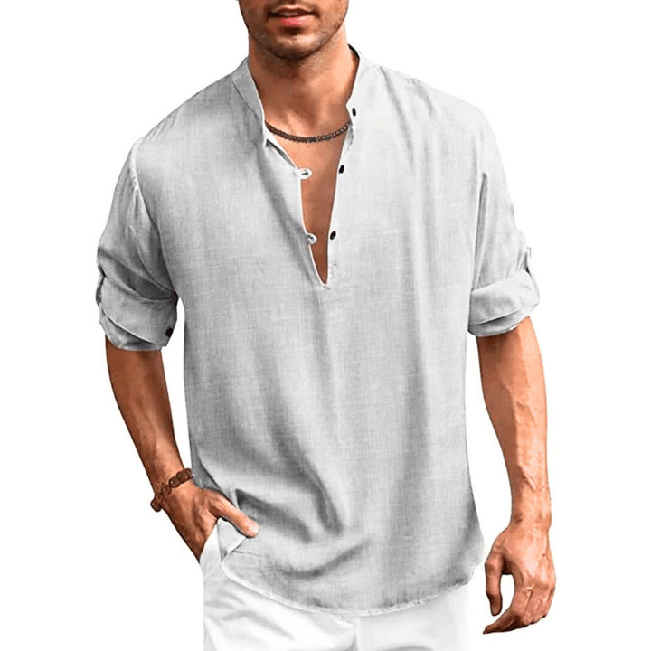 Men's Shirt Cotton Classic Elegant Long Sleeve