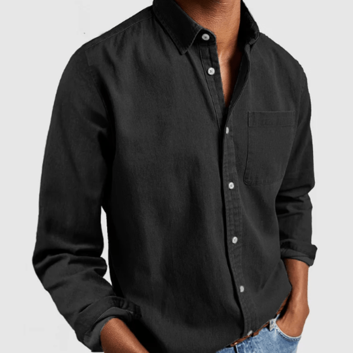 Men's Shirt Long Sleeve Cotton Classic Stylish
