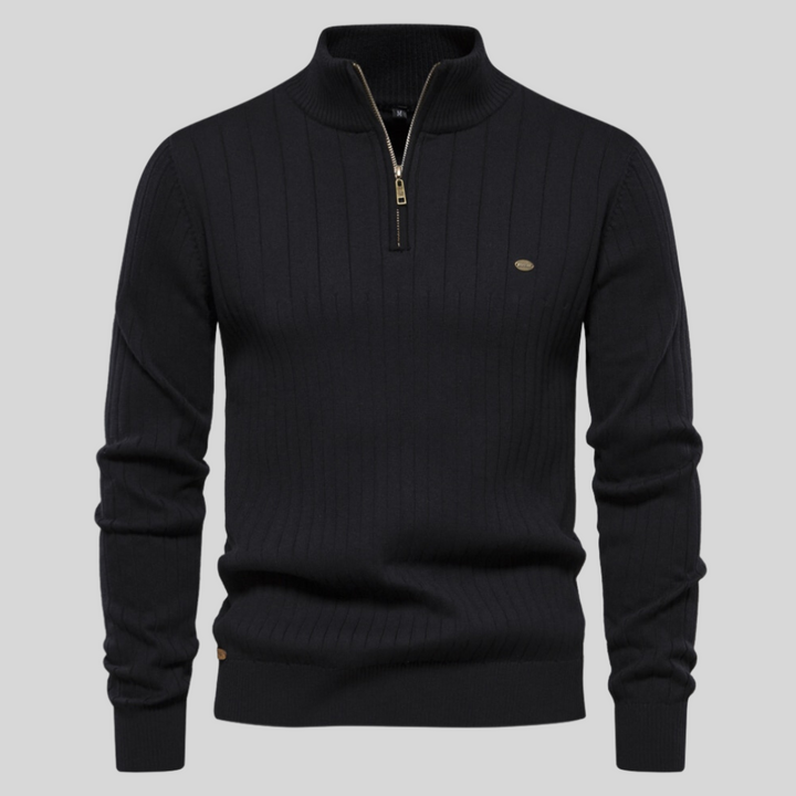 Men's knitted pullover half zipper high quality