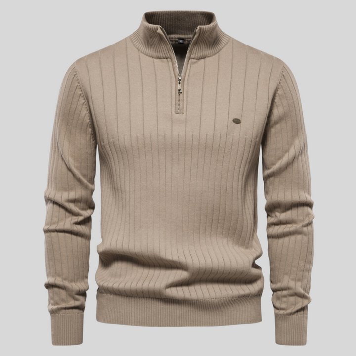 Men's knitted pullover half zipper high quality