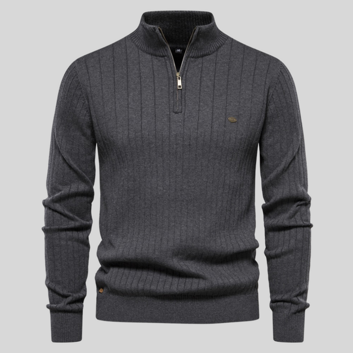 Men's knitted pullover half zipper high quality