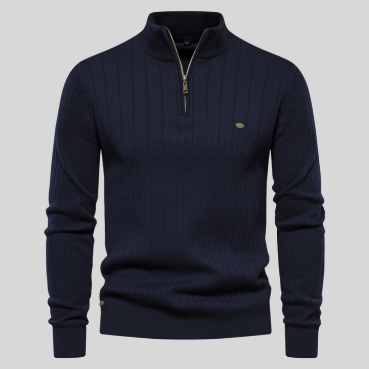 Men's knitted pullover half zipper high quality