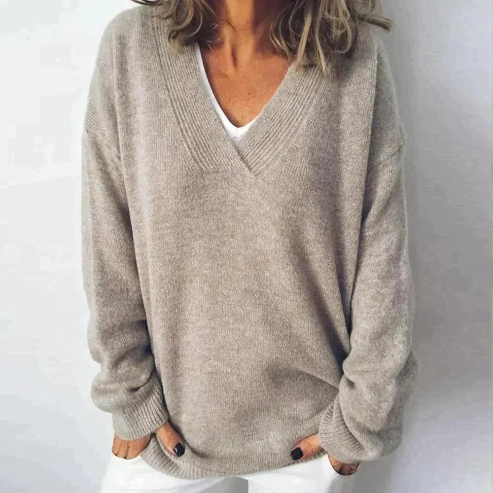 Pull-over élégant chaud pour femme aspect cachemire de haute qualité