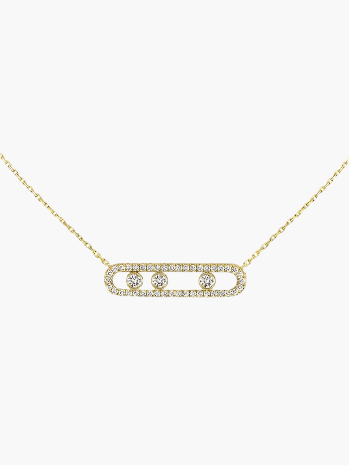 Necklace with movable diamonds - elegant, refined and timeless