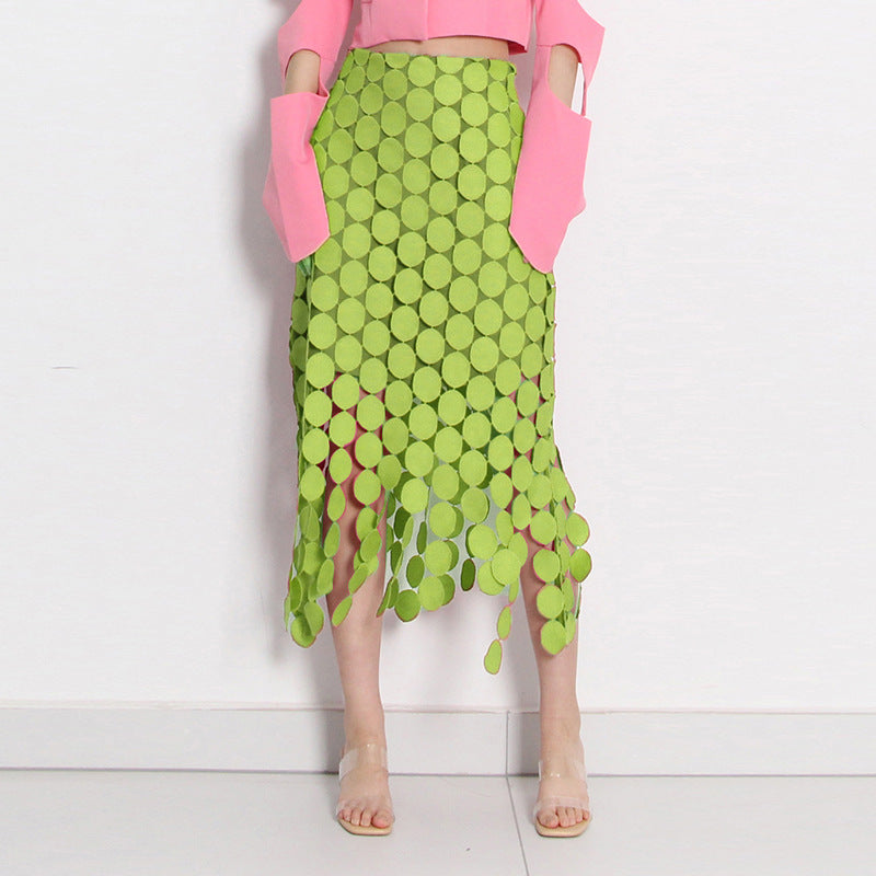 Circle‑Maxirock Fransen – Jupe d'été féminine en micro‑viscose vegan