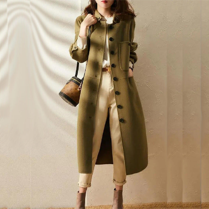 Elegant Women's Winter Coat – Long & Warm – Stylish Trench Coat