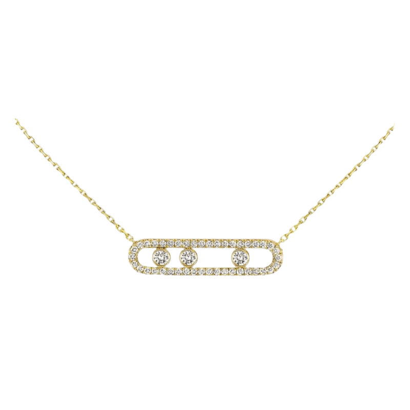 Necklace with movable diamonds - elegant, refined and timeless