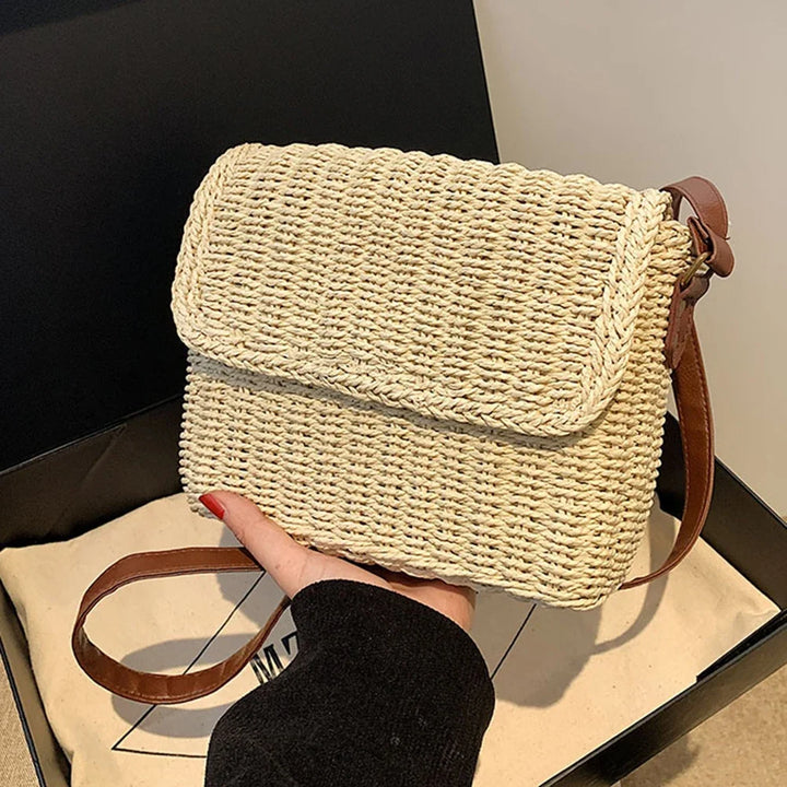 Straw Shoulder Bag Women – Handmade Raffia Crossbody Summer