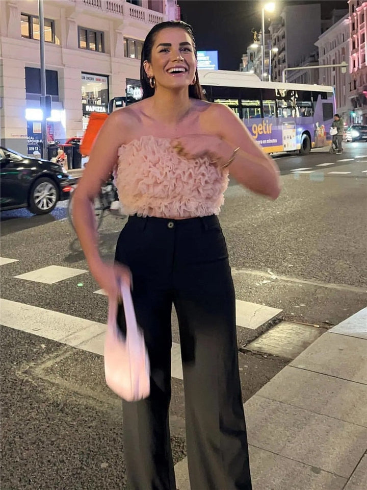 Haut de tube sans bretelles de luxe – Sculptant, essentiel d'été élégant