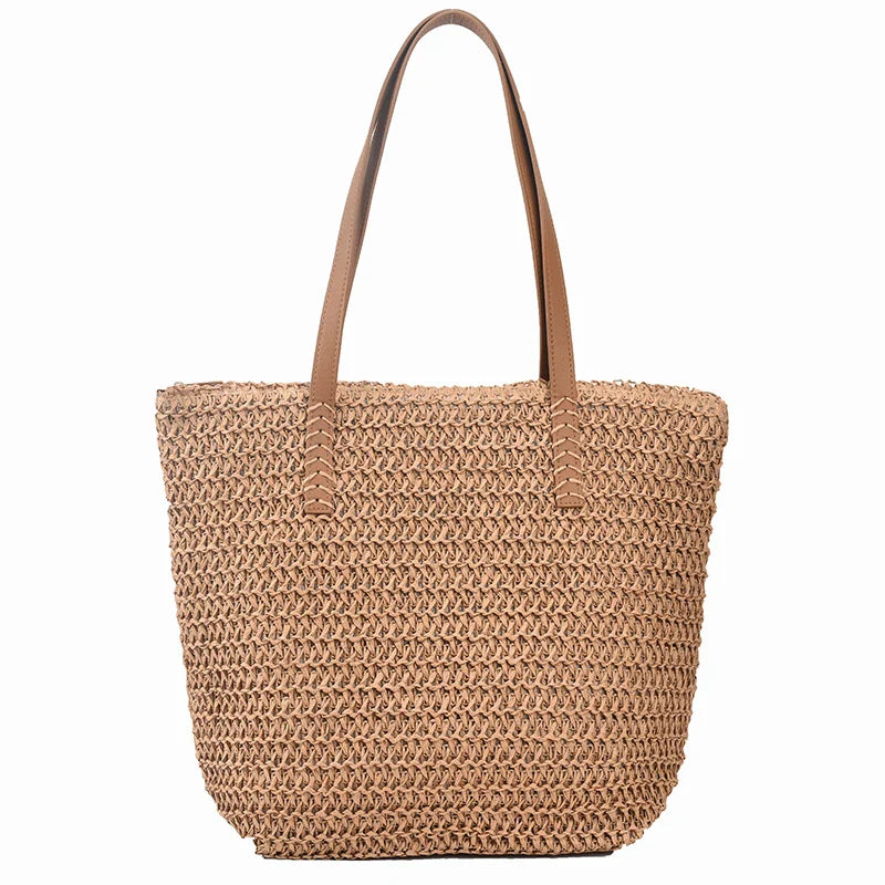 Boho Straw Bag Women – Handmade Large Beach Bag
