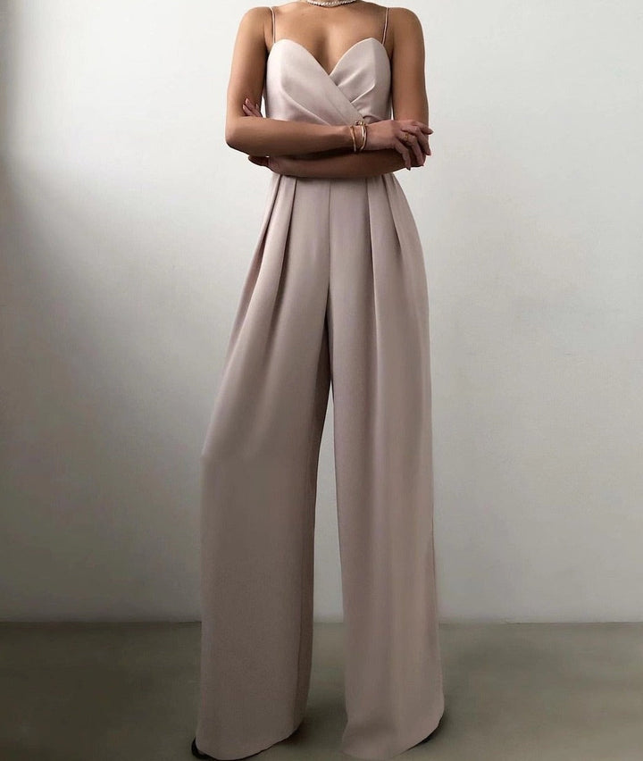 Elegant jumpsuit with spaghetti straps for women