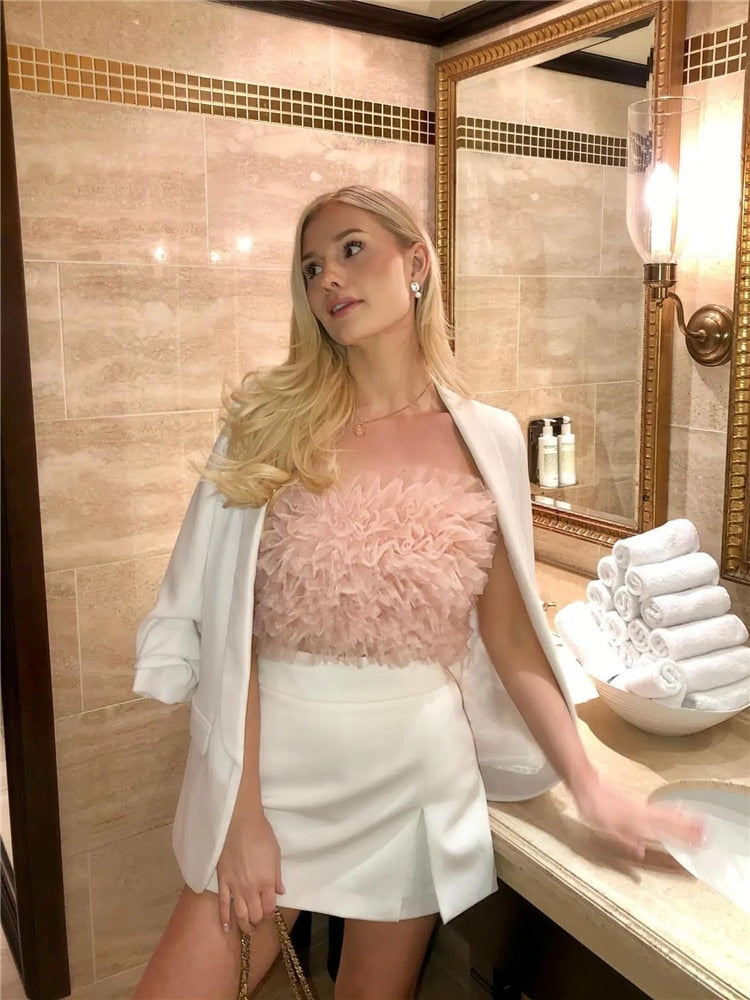 Haut de tube sans bretelles de luxe – Sculptant, essentiel d'été élégant