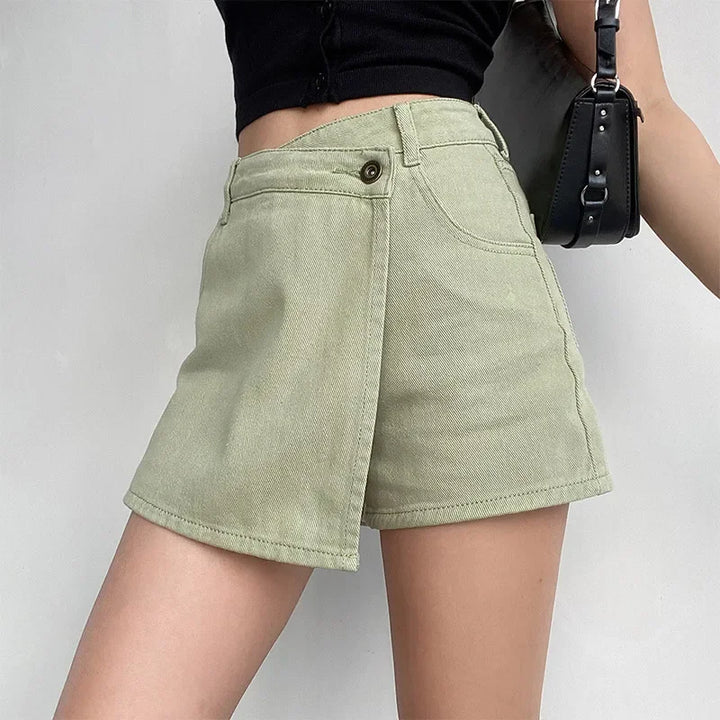 Women's High Waist Jeans Mini Skirt – Classic Look, Modern Design