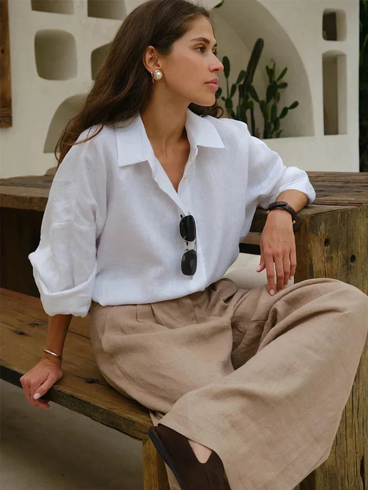 Women's Linen Blouse Elegant – Airy & Stylish