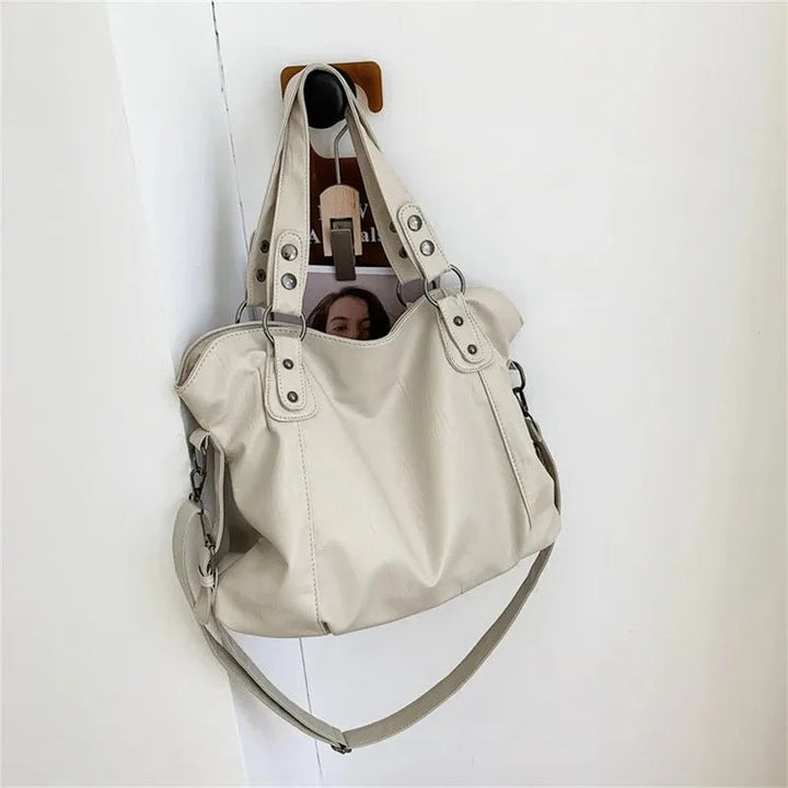 Elegant tote bag made of faux leather